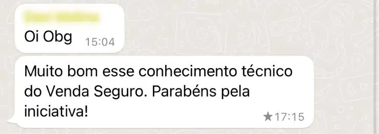 Muito bom esse conhecimento técnico do Venda Seguro. Parabéns pela iniciativa!