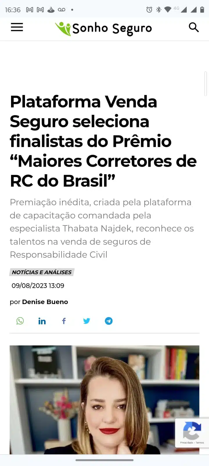 Premiação Venda Seguro / Thabata Najdek